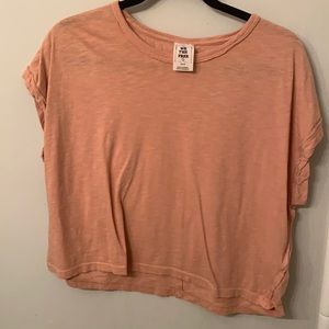 We the free box cut t-shirt, pale orange.